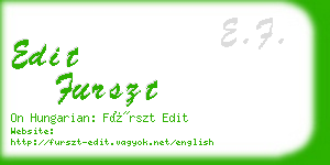edit furszt business card